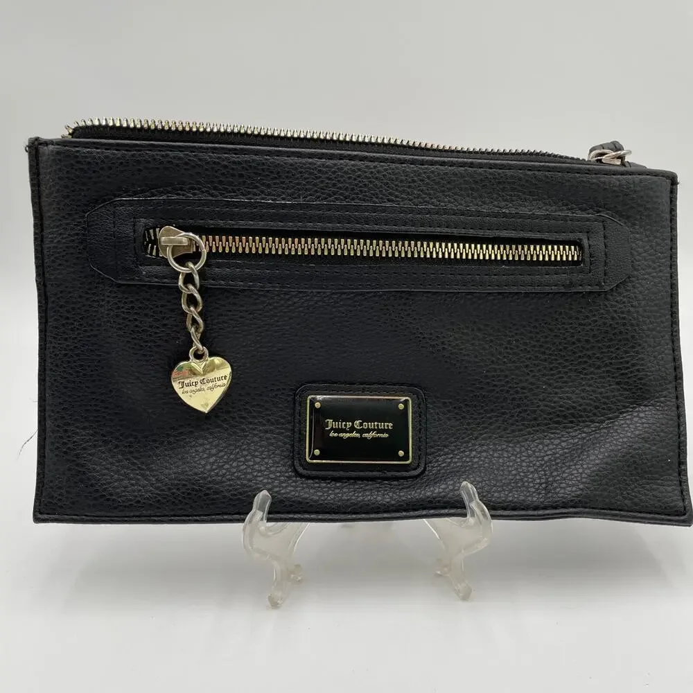 Juicy‎ Couture Clutch Wristlet Handbag Purse Black